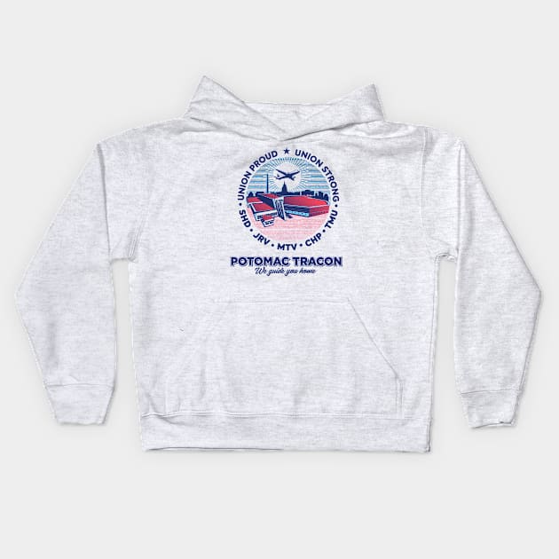 POTOMAC TRACON NATCA Kids Hoodie by Gym & Juice Designs